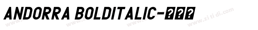 Andorra BoldItalic字体转换